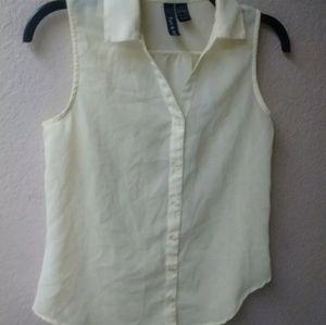Sheer Yellow Blouse